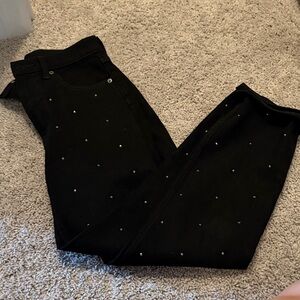 GAP Black Studded Straight Leg Pants